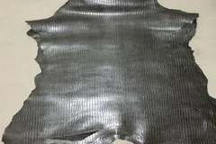 ダークシルバー 66ds クロム革 牛革 イタリア レザー クロコ型押し はぎれ 一枚革 レザークラフト 革 皮 本革 diy 生地 材料のサムネイル