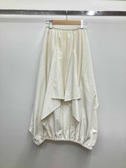 美品 Curensology コットンヘンプタックスカート 36 白 ヘンプ混