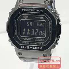 01w-6930 カシオ CASIO  G-SHOCK GMW-B5000GD-1JF  ソーラー充電  デジタル フルメタル 箱・予備コマあり  ブラック  メンズ  腕時計 動作確認済  【中古品】