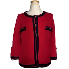 CHANEL シャネル 衣類 カーディガン 衣料品 P37399K02429 カシミヤ レッド レディース【中古】【200】のサムネイル
