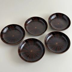 大蔵達雄 銘々皿 5枚 木皿 根来塗 作家作品 - メルカリ