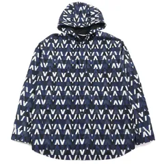 美品○VALENTINO ヴァレンティノ XV3CJE2680R V OPTICAL JACKET ロゴ総柄 オプティカルプリント フーデッド ジャケット 44 正規品 メンズのサムネイル