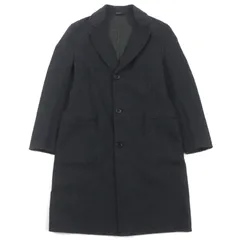 極美品▼HERMES エルメス ウール100% ダブルフェイス シングル チェスターコート ダークグレー 48 ハンガー・ガーメント付 正規品 メンズのサムネイル