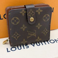 外観美品】ルイヴィトン モノグラム コンパクトジップ 二つ折り財布