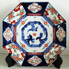 江戸 古伊万里 金彩色絵 八角皿 アンティーク - メルカリ