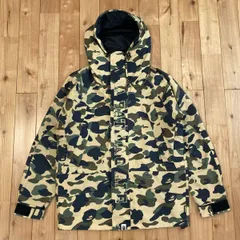 GORE TEX スノボジャケット Sサイズ a bathing ape BAPE snowboard jacket エイプ ベイプ アベイシングエイプ 迷彩 1st camo yellow fyz75のサムネイル