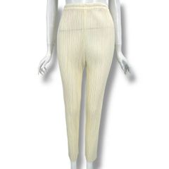 極美品 ISSEY MIYAKE イッセイミヤケ PLEATS PLEASE プリーツプリーズ パンツ アイボリー