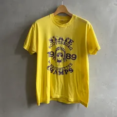 80’s SCREEN STARS USA製 プリントTシャツ “Scottsburg Warriorettes” レモンイエロー Size Sのサムネイル