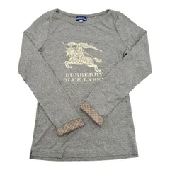 BURBERRY BLUE LABEL 長袖Tシャツ カットソー グレー チェック柄 ロンT バーバリー ロンドン ブルーレーベルのサムネイル