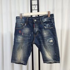 DSQUARED2 デニムショートパンツ ダメージ加工 イタリア製 表記42