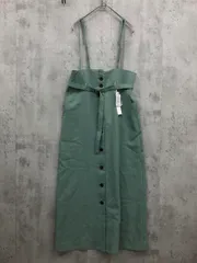 新品 mysty woman ミスティウーマン サス付き前ボタン スカート sizeF/ライトグリーン ■◆ レディースのサムネイル