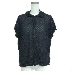 me isseymiyake ミーイッセイミヤケ 半袖ブラウス ワンサイズ 圧縮加工/シワ加工 MI64FM241   ブラック レディース / 240001210656のサムネイル