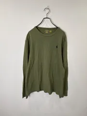 S00603｜POLO RALPH LAUREN｜ポロラルフローレン｜長袖カットソー｜ロンT｜グリーン 緑｜ポニー刺繍｜Mサイズ｜アメカジ｜USA古着｜古着｜90S｜Y2K｜ヴィンテージ｜ストリート｜カジュアル｜メンズ｜フォロー割｜今期トレンドのサムネイル