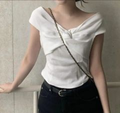 完売品】ORGUE 2way sholder docking tops 白 - メルカリ