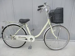 F217★限定特価★ 中古自転車 ★完成車発送【24インチ　ママチャリ　白 】のサムネイル