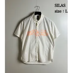 SILAS 2018 archive graphic S/S shirts L サイラス グラフィック 半袖 ボタンダウンシャツ 蛍光オレンジ アーカイブ ストリートのサムネイル