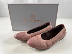 ★美品 BRUNOMAGLI ブルーノマリ フラットシューズ パンプス 22.5㎝相当 アンティークローズ レザー 箱付 中古品 管理2M460のサムネイル