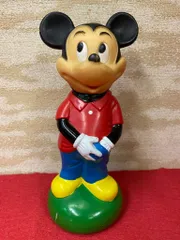 1970s ビンテージ ミッキーマウス 貯金箱 ソフビ ★ ディズニー ミッキー disney 70s 80s レトロ アンティーク 人形 置物のサムネイル