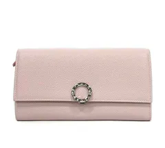BVLGARI/ブルガリ/ロゴクリップ長財布/レザー/ライトピンク/レディース/RS1765