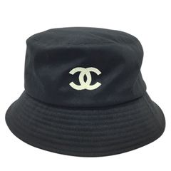 CHANEL バケットハット リバーシブルブラックxマルチカラー - メルカリ