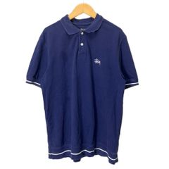 Stussy ネイビー ポロシャツ Sサイズ 短丈 - メルカリ