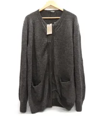 美品/BOTTEGA VENETA/ボッテガヴェネタ/ジップアップ/ロングカーディガン/サイズ52/ウール/ブラウン/イタリア製/メンズ /FB3307のサムネイル