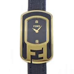 フェンディ FENDI 腕時計 カメレオン 014-30000L-283 2ポイント ダイヤインデックス ブラック文字盤 GP 革 クオーツアナログ 【中古】のサムネイル