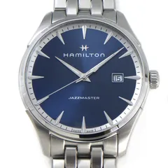 ハミルトン Hamilton 腕時計 ジャズマスター ジェント H32451141 デイト 夜光インデックス 夜光針 サンレイ ブルー文字盤 SS クオーツアナログ 【箱・保付き】 【中古】のサムネイル