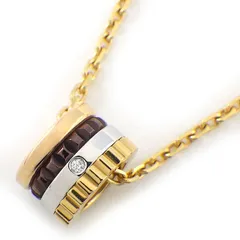 ブシュロン BOUCHERON ネックレス キャトル クラシック エクストラスモール JPN00647 1ポイント ダイヤモンド 0.003ct K18PG K18WG K18YG ブラウン PVD 【中古】のサムネイル