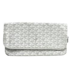GOYARD　ゴヤール　サンマリー MM　クラッチバッグ　セカンドバッグ　ハンドバッグ　ホワイト　PVC　レザー　ヘリンボーン　折りたたみ　シルバー金具　ポーチ　2way　レディース　メンズ　ユニセックス　ブランド　ハイブランド 5109