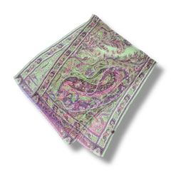 ETRO フリンジ シルク ベロアマフラー ロングストール ブラック