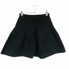 スピック＆スパン ノーブル Spick&Span Noble フレアスカート ミニ タック バックファスナー 薄手 無地 黒 ブラック ボトムス /T2のサムネイル