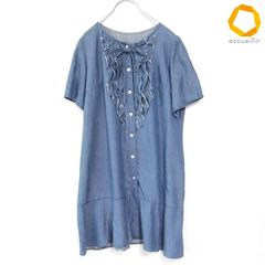 417◇イレギュラーシャツチュニ 緑 グリーン axes femme アクシーズ 