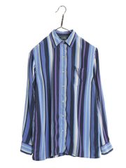 最高級poloラルフローレンパープルレーベルペイズリー総柄シルクシャツ