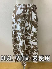 DUAL VIEW デュアルヴュー 定価32000円 タグ付き未使用 白×ベージュ柄スカート サイズ40のサムネイル