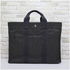 極美品】エルメス ニューフールトゥ グレー PM キャンバス トート