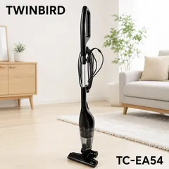 TWINBIRD サイクロンスティッククリーナー TC-EA54 #0611-12 ツインバード 掃除機 2WAY ハンディ 紙パック不要 ブラックのサムネイル