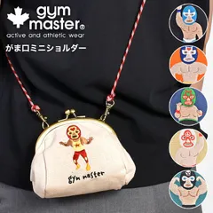 がま口 ポーチ ジムマスター gymmaster ショルダー ミニ バッグ 財布 ポシェット 斜めがけ 小銭入れ 小物入れ がまぐち かわいい 小さめ コンパクト コインケース ウォレット おもしろ ユニーク ホワイトのサムネイル