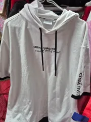 インタークルー 半袖 WHO フードTシャツ 白 105のサムネイル
