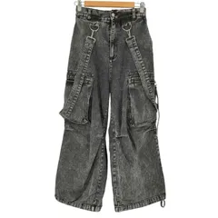 リル LILL ルーズシルエットハイウエストサスペンダーZIPポケットデニムカーゴパンツ メンズ JPN：S のサムネイル