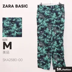 美品 ZARA BASIC パンツ ストレート　総柄　レオパード　ポケット付き　ウエストゴム