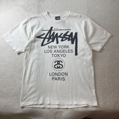 STUSSY ワールドツアー グアム Tシャツ 白 L - メルカリ