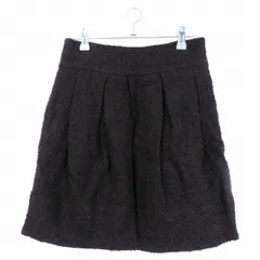 マカフィー MACPHEE トゥモローランド 台形スカート ミニ タック サイドファスナー ウール 無地 34 茶 ブラウン ボトムス /T2のサムネイル