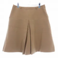 ビス ViS フレアスカート ミニ タック サイドファスナー 無地 M 茶 ブラウン ボトムス /T2のサムネイル