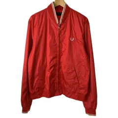 【中古】　FRED PERRY　ナイロンジャンパー　ブルゾン　フルジップ　ワンポイント　イタリア製　古着　/1301のサムネイル