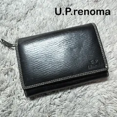 U.P renoma レノマ 二つ折り財布 レザー ブラックのサムネイル