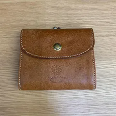 【未使用】ダコタ がま口 二つ折り財布 レザー ブラウン コンチョ風ボタン 箱付き Dakota 0030941のサムネイル