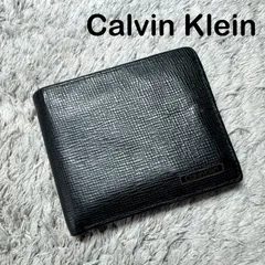 Calvin Klein カルバンクライン 二つ折り財布 レザー ブラックのサムネイル