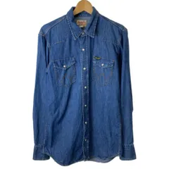 【中古】　Wrangler　ダンガリーシャツ　長袖　トップス　　スナップボタン　レギュラーカラー　胸ポケット　アメカジ　古着　/1233のサムネイル
