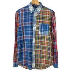 【中古】　POLO by RALPH LAUREN　チェックシャツ　長袖　トップス　ボタンダウン　胸ポケット　古着　/1552